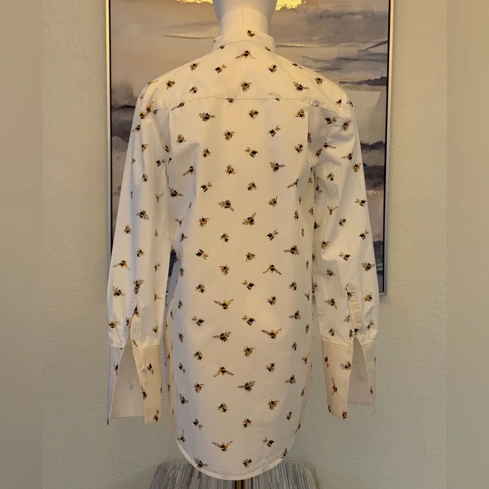 Victoria Beckham for Target Iconic Bee Print Blouse Structured Designer Top - Picture 5 of 15